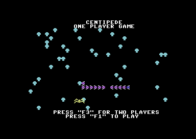 Centipede title screen for Commodore 64